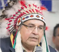  ?? GORD WALDNER ?? Onion Lake Chief Wallace Fox is working with police and leaders from the region to deal with gangs in west-central communitie­s.