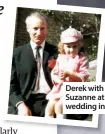  ??  ?? Derek with little Suzanne at a wedding in 1970