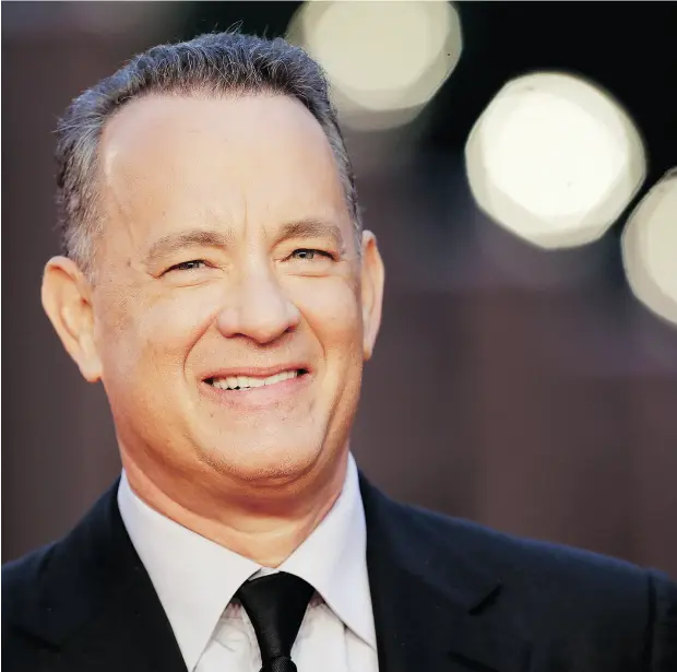  ?? ANDREW MEDICHINI / THE ASSOCIATED PRESS ?? Tom Hanks takes on the voice of a diverse cast of protagonis­ts in Uncommon Type, his first collection of short stories.