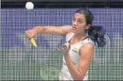  ?? AFP ?? PV Sindhu beat China’s Han Yue 2115, 2113 on Thursday.