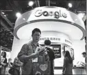  ?? ANDY WONG/AP 2016 ?? Google’s booth at a tech conference in Beijing. Google is bringing a mobile version of its search engine to China.