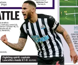  ?? REUTERS ?? Fighting spirit: captain Lascelles made it 1-0