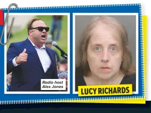  ??  ?? Radio host Alex Jones Lucy richards