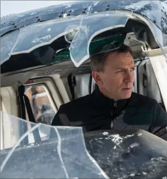  ??  ?? Daniel Craig as James Bond, who criss-crosses the globe following a cryptic message