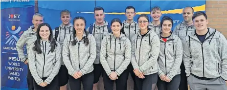  ?? ?? Confident Team Craik and Henderson are gearing up for the FISU Winter World University Games