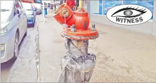  ?? Picture: JONACANI LALAKOBAU ?? This fire hydrant in front of the ANZ head office along Victoria Pde in Suva has been leaking for some time now and needs to be fixed.