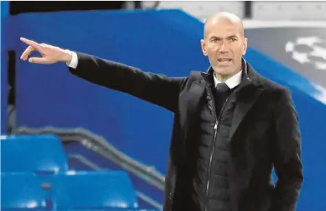  ?? REUTERS ?? Zinedine Zidane, en el partido de Champions del pasado miércoles contra el Chelsea