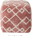  ??  ?? Fes tufted pouffe in Rose Pink, £89, Made