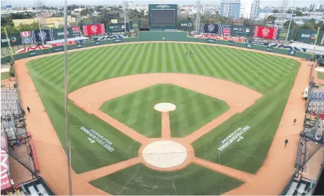  ?? ?? El estadio Quisqueya Juan Marichal luce listo para ser sede de la denominada Serie MLB Dominicana.