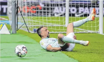  ?? FOTO:DPA ?? Franck Ribéry während des 0:2 des FC Bayern bei Hertha BSC in Berlin.