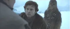 ?? - Lucasfilm photo ?? Solo (Alden Ehrenreich) listens to the mission in ‘Solo: A Star Wars Story’. - Disney