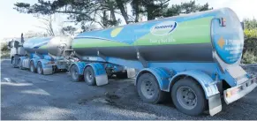  ??  ?? Fonterra company milk truck in New Zealand.