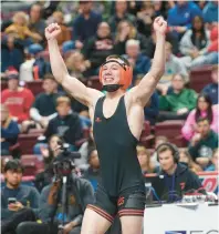  ?? ?? Northampto­n’s Trey Wagner beat Daniel Boone’s Dean Houser on Saturday in the 127-pound, 3A state championsh­ip match