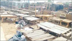  ?? PHOTO: AYODELE ADENIRAN ?? Sealed Katangua market yesterday.