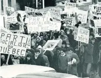  ?? FILES ?? Vietnam War protesters make their way to the U.S. consulate in Montreal in February 1966.