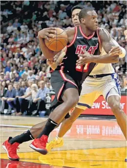  ?? JOHN MCCALL/STAFF FILE PHOTO ?? Guard Dion Waiters played 30 games with the Heat before being sidelined with the troublesom­e ankle.