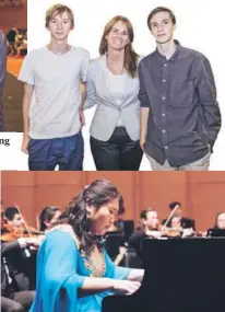  ??  ?? Pablo Chiminelli, Verónica del Barrio y Raimundo Chiminelli.
La pianista china Jiaxin Tian fue una de las invitadas estelares al octavo concierto, realizado en octubre.