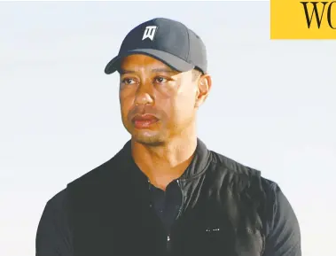  ?? RYAN KANG / THE ASSOCIATED PRESS ?? Tiger Woods, pictured at Riviera Country Club on Sunday, was injured in a vehicle rollover south of Los Angeles
on Tuesday. He had to be removed from the vehicle through the windshield using a pry bar and an axe.