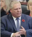  ?? RENE JOHNSTON TORONTO STAR ?? Ford defended the decision to not reveal Wilson’s resignatio­n over sexual misconduct allegation­s.