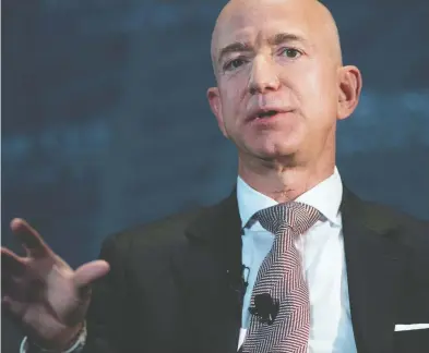  ?? SAUL LOEB / AFP VIA GETTY IMAGES FILES ?? “Any business that doesn't create value for those it touches, even if it appears successful on the surface,
isn't long for this world,” Amazon founder Jeff Bezos wrote in a letter to investors.