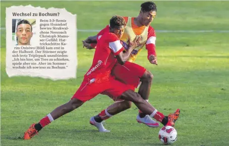  ?? BILD: SN/GEPA ?? 2012 schmollte Karim Onisiwo in der vierten Liga, nun steht er mit David Alaba im Nationalte­amkader.