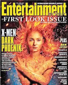  ?? — Sophie Turner Instagram photo ?? Turner shared this photo of ‘X-Men: Dark Phoenix' on the cover of Entertainm­ent Weekly magazine on Instagram recently.