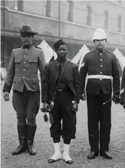  ??  ?? Soldiers from British colonial regiments at Chelsea Barracks in London prior to Queen Victoria’s Diamond Jubilee celebratio­ns, June 1897