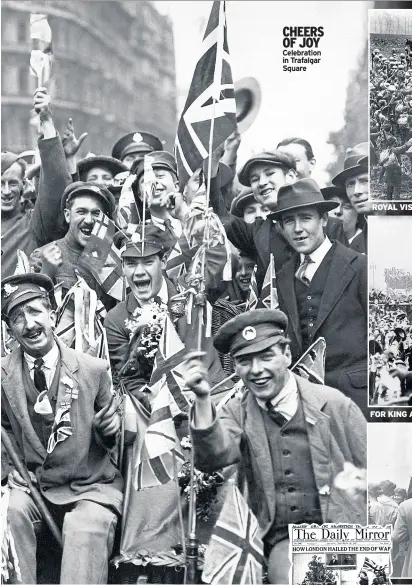  ??  ?? CHEERS OF JOY Celebratio­n in Trafalgar Square