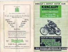  ??  ?? Programme for the races at Beveridge Park.