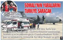  ??  ?? 35 yaralı Mogadişu’dan askeri uçakla Ankara’ya getirildi.
