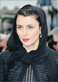  ?? GTRES ?? Dos momentos
en Cannes. Arriba, Leila Hatami en el estreno de la película Sueño de invierno, del director Nuri Bilge Ceylan, en el festival de Cannes del 2014. Debajo, el momento en que en esa misma edición del festival besa en la mejilla a Gilles Jacob