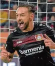  ?? FOTO: IMAGO ?? Rekord: Karim Bellarabi erzielte das 50 000. Bundesliga-Tor.