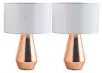  ??  ?? Give your bedroom a contempora­ry look with this pair of touch lamps. Pair of Maya touch lamps, £17.50, Habitat