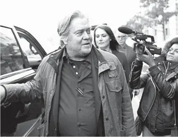  ?? ALEX WONG/GETTY 2019 ?? Authoritie­s pulled President Trump’s former adviser Steve Bannon from a yacht off Connecticu­t and arrested him.