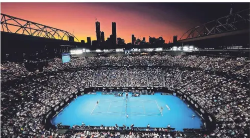  ?? FOTO: DAVE HUNT/IMAGO IMAGES ?? In der Rod-Laver-Arena in Melbourne finden die Australian Open diesmal unter besonderen Bedingungn statt.