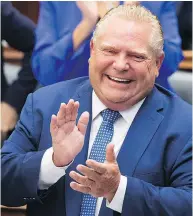  ?? NATHAN DENETTE / THE CANADIAN PRESS ?? Ontario Premier Doug Ford got his way on cutting the size of Toronto city council, Andrew Coyne writes, but by invoking the notwithsta­nding clause, did so in a way that was “contemptuo­us of democratic norms.”