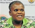  ??  ?? Faith Muthambi’s relations with her senior staff in the Department of Public Service and Administra­tion are said to be tense.