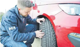  ?? Picture: WWW.AUTOEXPRES­S.CO.UK ?? Check your tyre pressure.