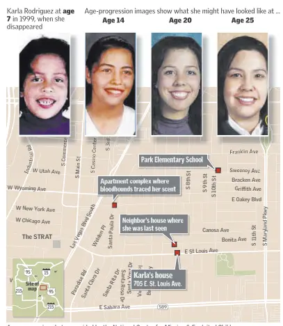  ?? Las Vegas Review-Journal ?? Age-progressio­n photos provided by the National Center for Missing & Exploited Children