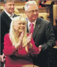  ?? PICTURE: SIMON HULME ?? ‘OVER THE MOON’: A delighted Yvonne Blenkinsop accepts the Freedom of the City of Hull.