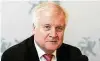  ?? FOTO: DPA ?? Bundesinne­nminister Horst Seehofer (CSU).