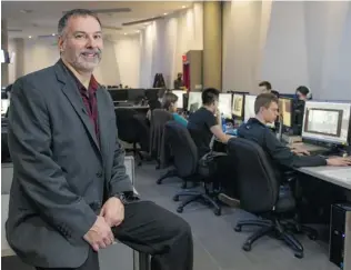  ?? JENELLE SCHNEIDER/ PNG ?? Marty Hasselbach, managing director of Vancouver Film School, which started out as a school for 12 students in 1987. Hasselbach is pictured here at the school’s new campus in Gastown.