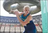  ?? FRANCK FIFE / AGENCE FRANCE-PRESSE ?? Natalya Semenova competes during the women’s discus in Moscow on Saturday.