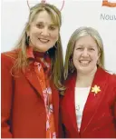  ?? ?? La candidate libérale Lyne Chantal Boudreau et la chef libérale Susan Holt. - Archives