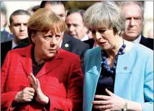  ??  ?? Theresa May and Angela Merkel during one of their previous meetings