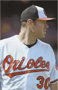  ?? AP PHOTO ?? NOT FLYING AWAY: Chris Tillman will remain with the Orioles after the free agent agreed to a one-year deal worth $3 million.