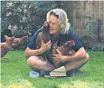  ??  ?? Haidy Mansfield and her chickens have become social media stars