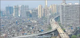  ??  ?? An aerial view of the Mumbai Metro 2A at Kandivali, in Mumbai