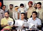  ??  ?? INVENTORY OF TERROR Weapons recovered from Khalistan militants in Amritsar in April 2017