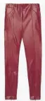  ??  ?? Zara faux leather leggings in red, £12.99 (were £19.99)